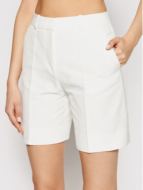 Victoria Victoria Beckham Victoria Victoria Beckham Medžiaginiai šortai Double Cloth 2220WSR001360A Balta Regular Fit