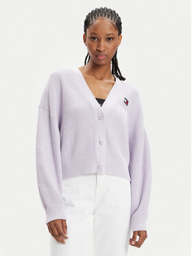 Tommy Jeans Tommy Jeans Kardigan Essential DW0DW17253 Ljubičasta Relaxed Fit