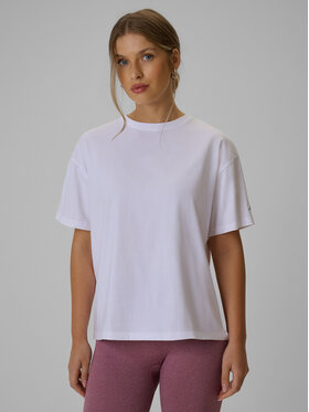 4F 4F T-Shirt BASIC+ Biały Loose Fit