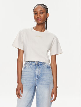 Calvin Klein Calvin Klein T-krekls Micro Logo K20K206629 Écru Regular Fit