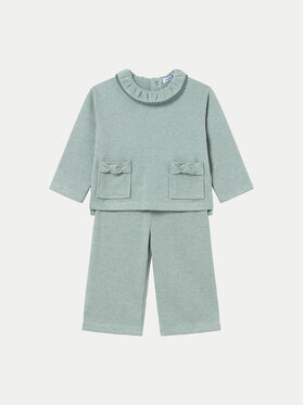 Mayoral Mayoral Komplet sweter i spodnie materiałowe 2550 Zielony Regular Fit