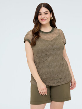 Fiorella Rubino Fiorella Rubino T-shirt G006L009530N035 Verde Regular Fit