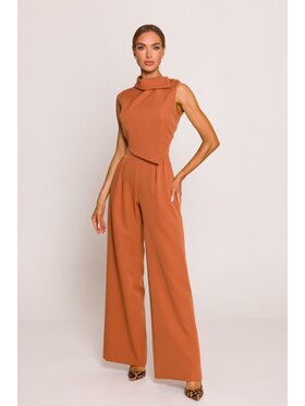 Made of Emotion Made of Emotion Kombinezon M702 Pomarańczowy Flared Leg