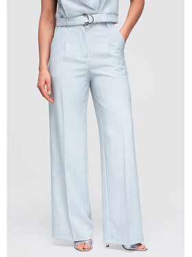 Ombre Ombre Spodnie materiałowe OW-PA-E0013 Niebieski Relaxed Fit
