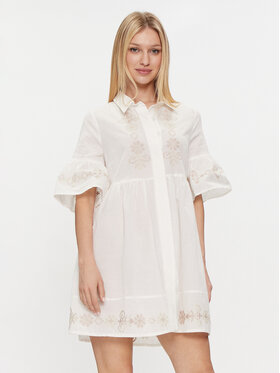 Iconique Iconique Sommerkleid Sandra IC24-015 Weiß Regular Fit