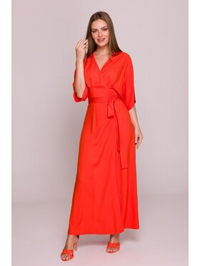Stylove Stylove Sukienka letnia S406 Pomarańczowy Beachy Fit