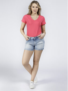 Cross Jeans Cross Jeans Szorty jeansowe A 529-027 Niebieski Slim Fit