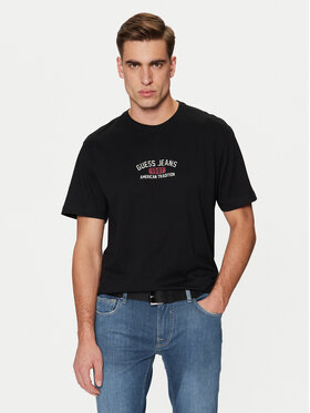 Guess Jeans Guess Jeans Tričko M5RI77 K8FQ4 Čierna Regular Fit