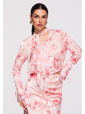 Ombre Ombre Koszula OW-SH-E0033 Różowy Loose Fit