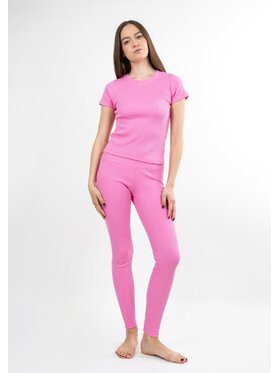 DKaren Sport DKaren Sport Komplet bluza i legginsy KHalima Różowy Classic Fit