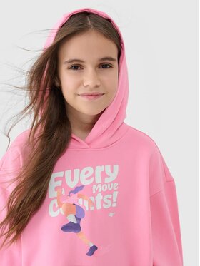 4F 4F Bluza 4FJASAW24TSWSF2156-54S Różowy Oversize