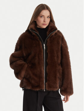 MAX&Co. MAX&Co. Кожено палто Azoto 2526086014200 Кафяв Regular Fit