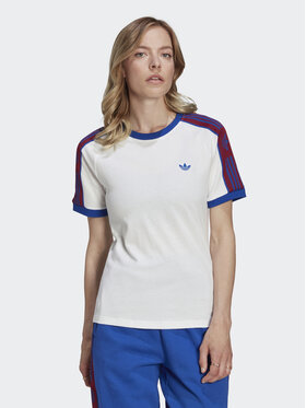 adidas adidas Tričko Tape HL9172 Biela Regular Fit