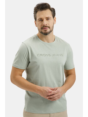 Cross Jeans Cross Jeans T-Shirt 16119-320 Zielony Regular Fit