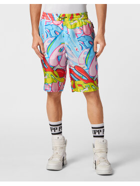 PHILIPP PLEIN PHILIPP PLEIN Szorty materiałowe 15097 Kolorowy Regular Fit