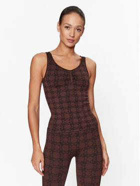 Guess Guess Top V3BP06 ZZ04N Brązowy Slim Fit