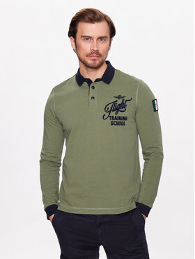 Aeronautica Militare Aeronautica Militare Polokošeľa 231PO1669J565 Zelená Regular Fit