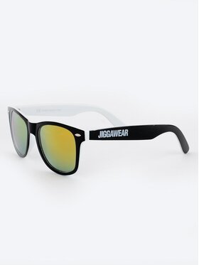 Jigga Wear Jigga Wear Okulary przeciwsłoneczne Name Contrast Czarne Białe Żółte uni filtr uv Czarny