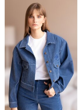 Me complete Me complete Kurtka przejściowa Katana Alma denim Niebieski Relaxed Fit