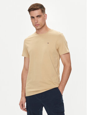 Tommy Jeans Tommy Jeans Tričko DM0DM04411 Béžová Slim Fit