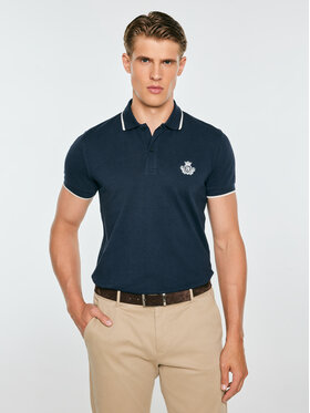 BIG STAR BIG STAR Polo SELLER Granatowy Basic Fit