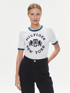 Tommy Hilfiger Tommy Hilfiger T-Shirt Varsity WW0WW39834 Biały Regular Fit