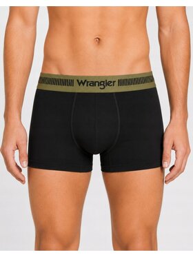 Wrangler Wrangler Bokserki Boote 5 Pack Cotton Elastane Trunks Czarny