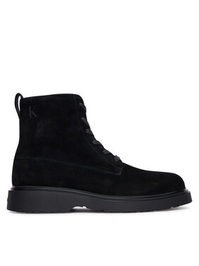 Calvin Klein Calvin Klein Šnurovacia obuv Combat Ess Lace Up Zip Boot Su YM0YM01371 Čierna