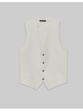 Borgio Borgio Kamizelka lido_01_b Biały Slim Fit
