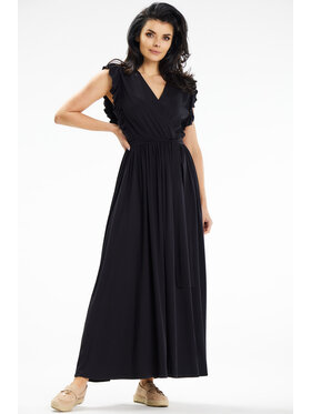 Awama Awama Sukienka letnia A638 Czarny Basic Fit