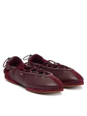 Polo Ralph Lauren Polo Ralph Lauren Baleriny Ballerina Sneaker 804P08221003 Bordowy