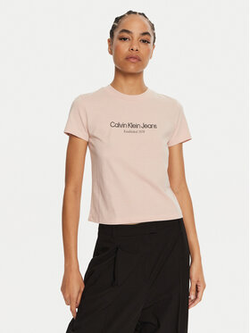 Calvin Klein Jeans Calvin Klein Jeans Póló J20J224914 Rózsaszín Regular Fit