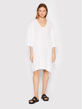 Max Mara Beachwear Max Mara Beachwear Ljetna haljina Paglie 32210328 Bijela Oversize
