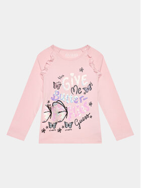 Guess Guess Majica K3BI12 J1314 Ružičasta Regular Fit
