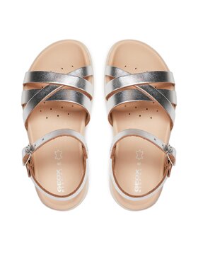 Geox Sandali J Sandal Soleima Gir J45GSA 000CF C1007 S Srebrna