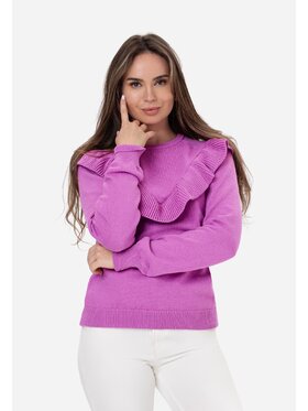 LAURELLA LAURELLA Sweter 6TU029 Różowy Regular Fit