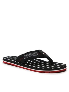 Tommy Hilfiger Tommy Hilfiger Japonki Patch Hilfiger Beach Sandal FM0FM04470 Czarny