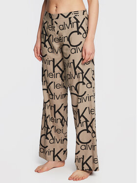 Calvin Klein Underwear Calvin Klein Underwear Pyžamové kalhoty 000QS6850E Béžová Relaxed Fit