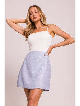 Made of Emotion Made of Emotion Mini sukně M854 Světle modrá Sexy Straight Fit