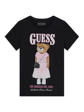 Guess Guess Тишърт J6RI10 K6YW4 Черен Regular Fit