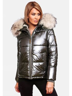 Navahoo Navahoo Kurtka zimowa Tikunaa Czarny Casual Fit