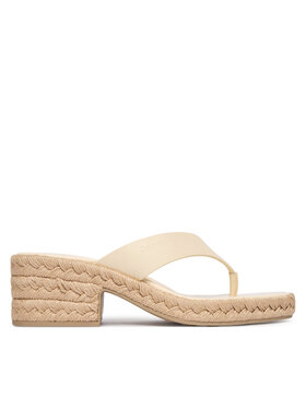 Calvin Klein Calvin Klein Japonke Block Heel Espa 50 Thong Lth HW0HW02902 Bež