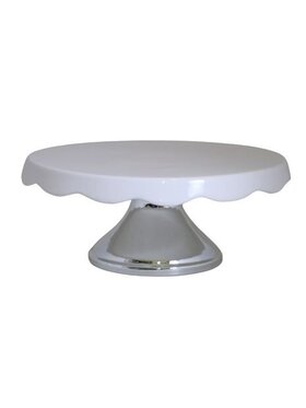 MIAhome MIAhome Patera ceramiczna na metalowej nóżce Biały