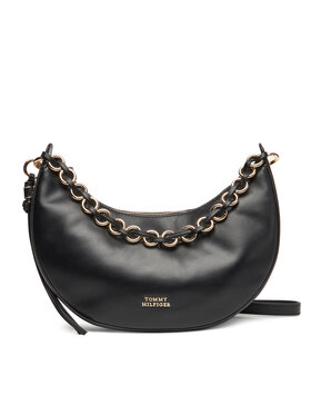 Tommy Hilfiger Tommy Hilfiger Τσάντα Moon Leather Crossover AW0AW17467 Μαύρο