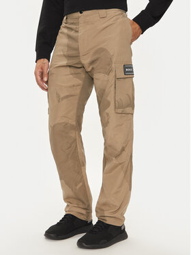 BOSS Boss Auduma bikses Sapp NFL 50525922 Bēšs Relaxed Fit
