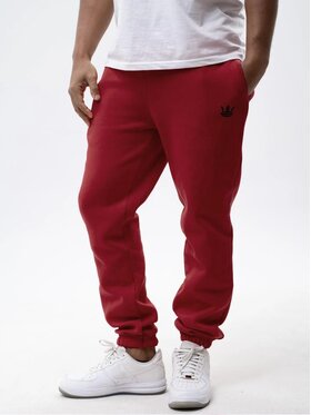 Jigga Wear Jigga Wear Spodnie dresowe Spodnie Dresowe Męskie Bordowe Jigga Wear Black Crown L Bordowy Regular Fit