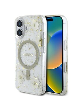 Guess Guess Etui na telefon Apple iPhone 16 Beżowy