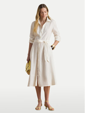 LAUREN RALPH LAUREN LAUREN RALPH LAUREN Košilové šaty 200P13687001 Bílá Regular Fit