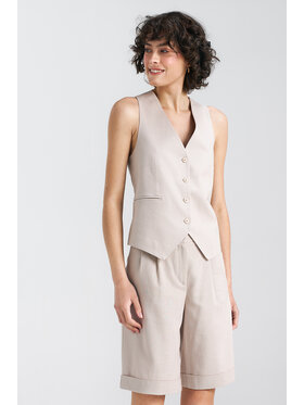 NIFE NIFE Obleková vesta KA05 Béžová Classic Fit