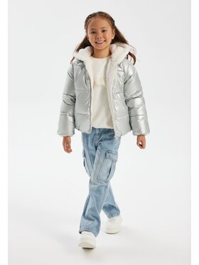 MINOTI MINOTI Kurtka zimowa 20coat4 Srebrny Regular Fit